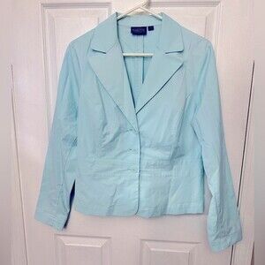 Pendleton Ladies Lightweight Collared Jacket Blazer 3 Button Closure Size 12